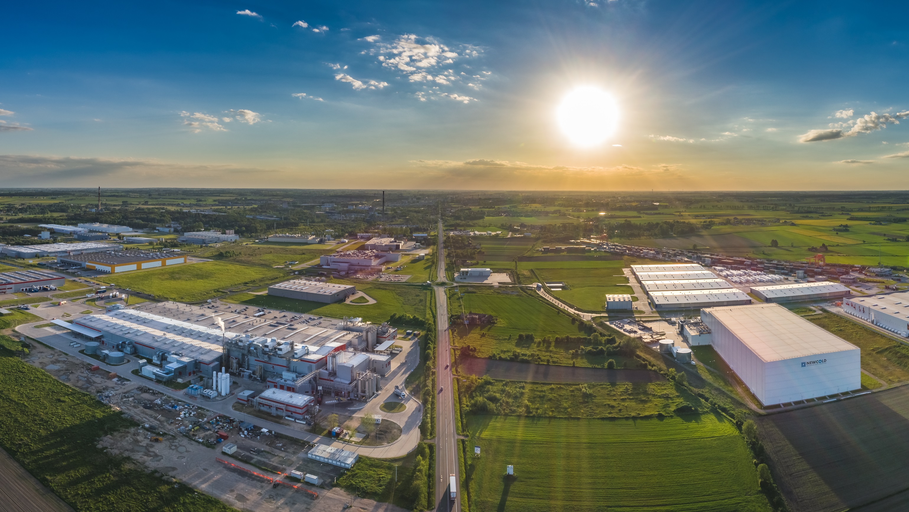 Bird eye view at industrial area