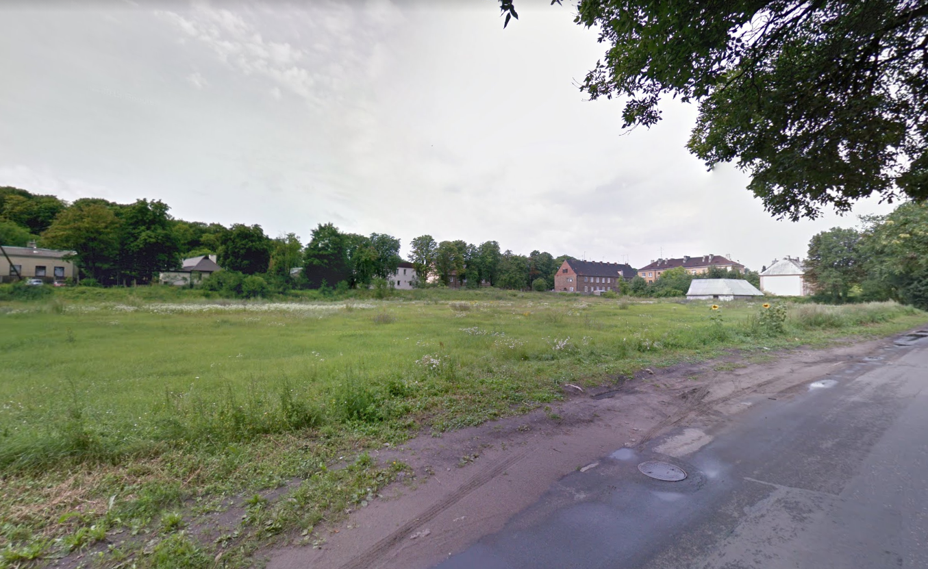 View of the pitch from Siemiradzki street (2012) - photo: Google Street View