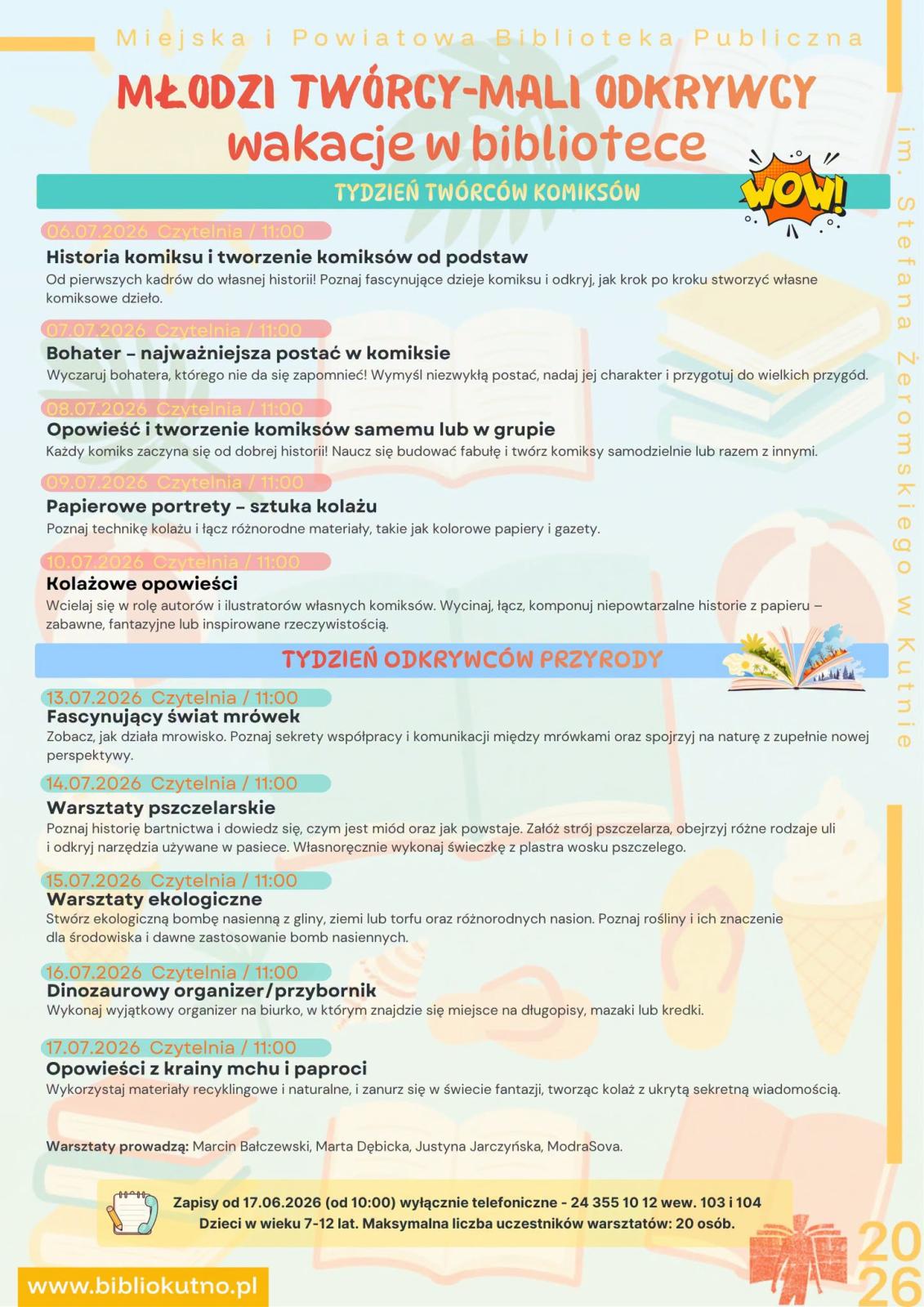 plakat wydarzenia biblioteka