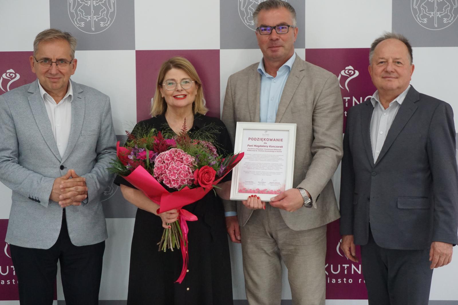 Podziękowanie dla Dyrektor Konczarek