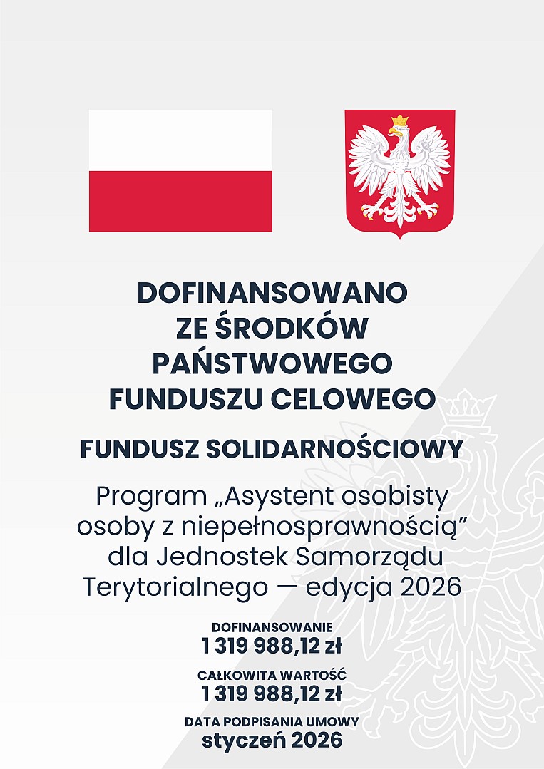 plakat z informacją o projekcie