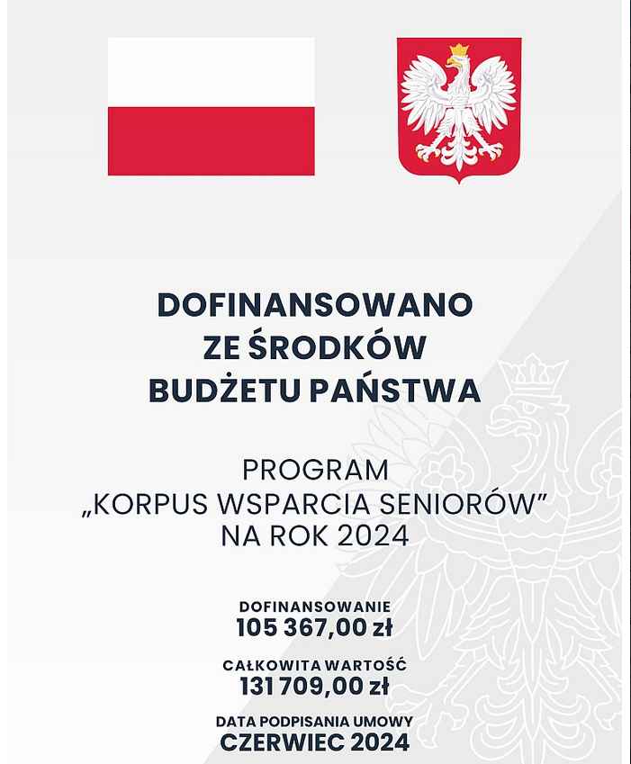 Korpus wsparcia seniorów plakat