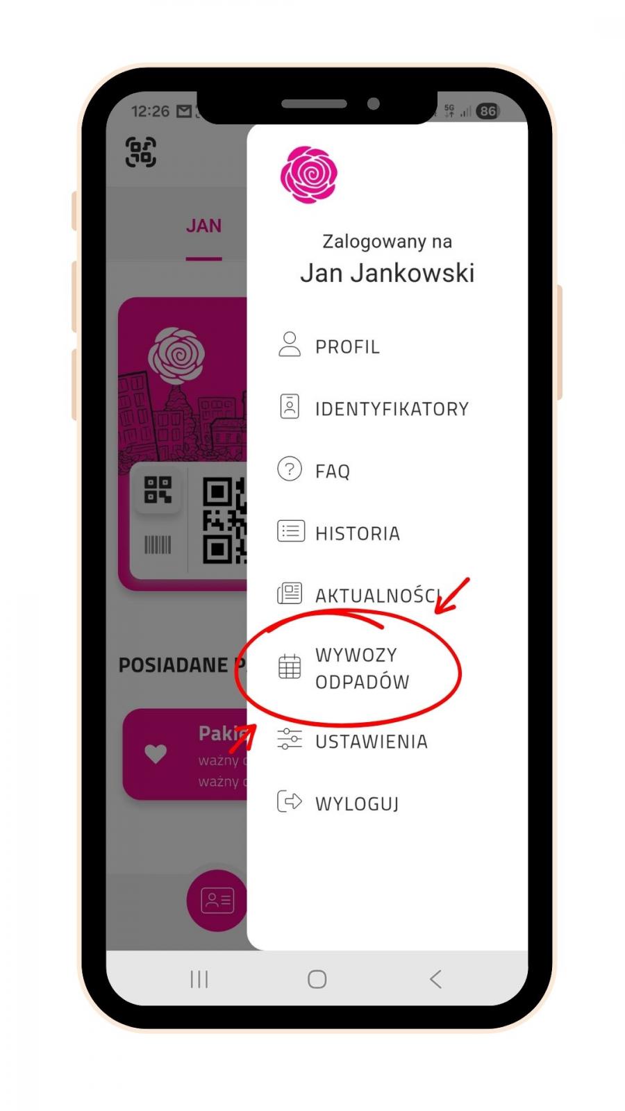 Zrzut ekranu z aplikacji