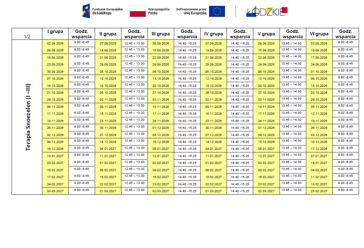 Aktualizacja harmonogramu dla uczniów