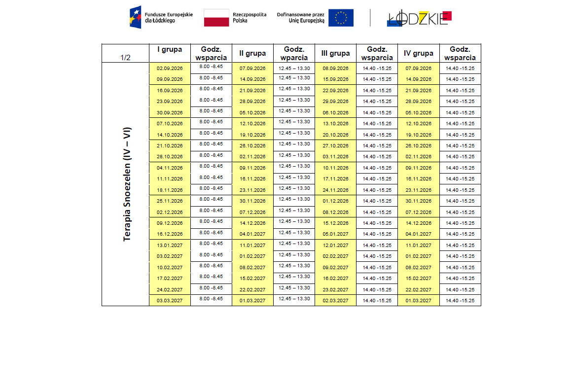 Aktualizacja harmonogramu dla uczniów