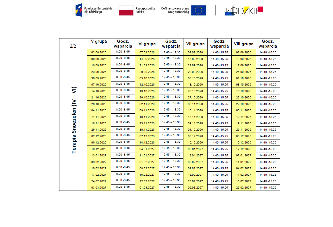 Aktualizacja harmonogramu dla uczniów