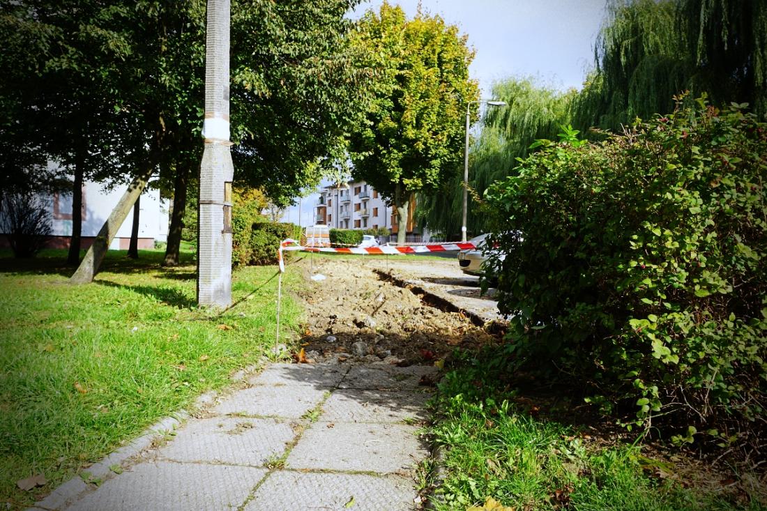 Remont chodnika na ulicy Łokietka