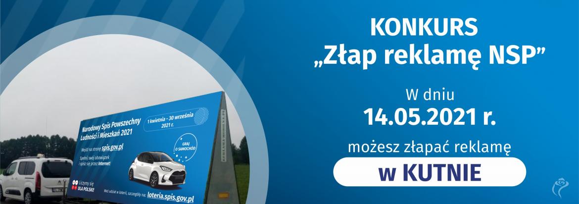 Plakat akcji "Złap reklamę" Narodowego Spisu Powszechnego