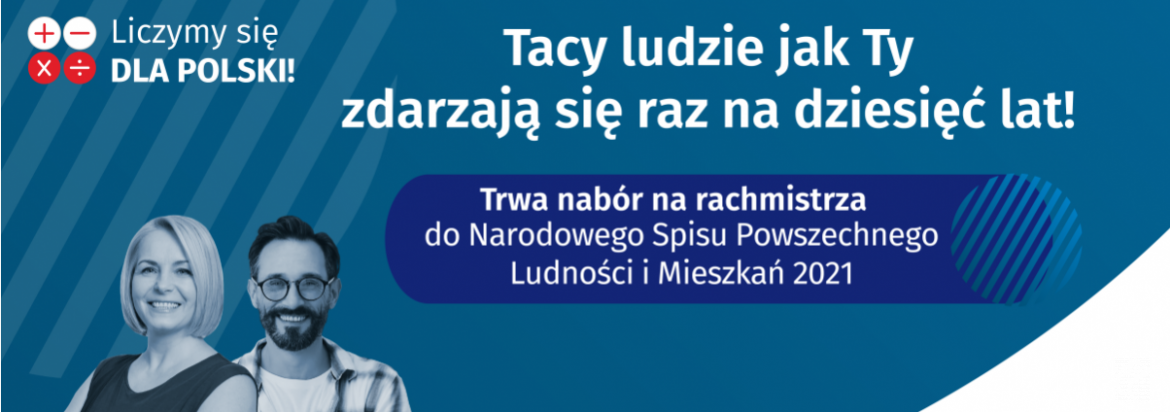 Na zdjęciu widać plakat naboru na rachmistrza