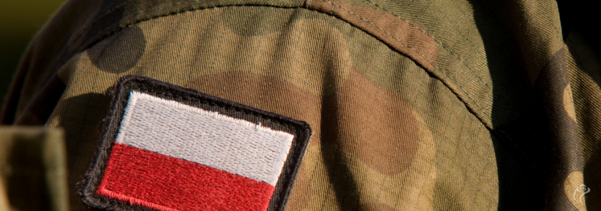 Zdjęcie prezentujące fragment munduru żołnierza