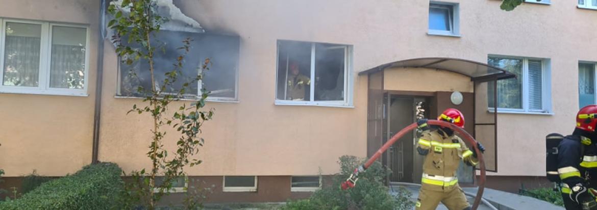 Pożar mieszkania przy ul. Wybickiego