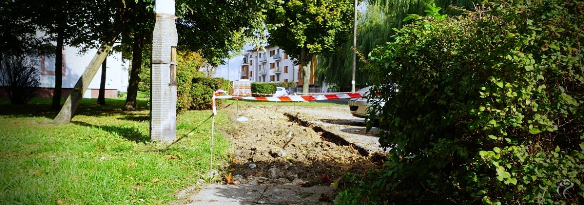 Remont chodnika na ulicy Łokietka