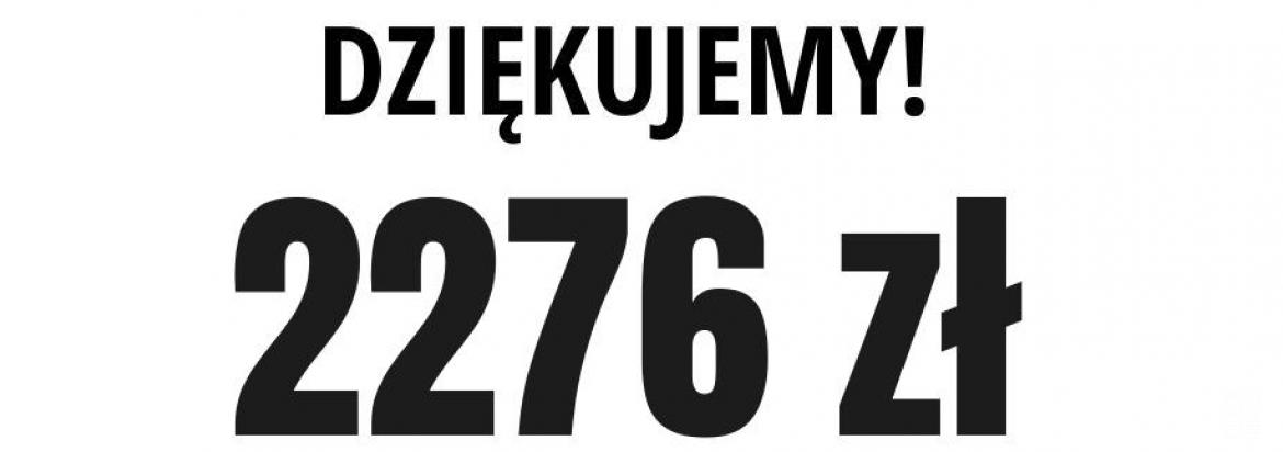 2276 złotych  zebrane podczas licytacji na rzecz WOŚP
