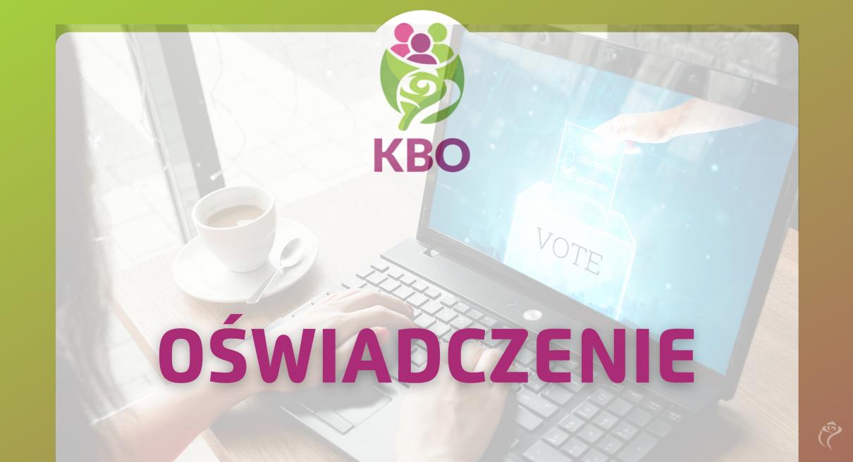 Plansza oświadczenie KBO
