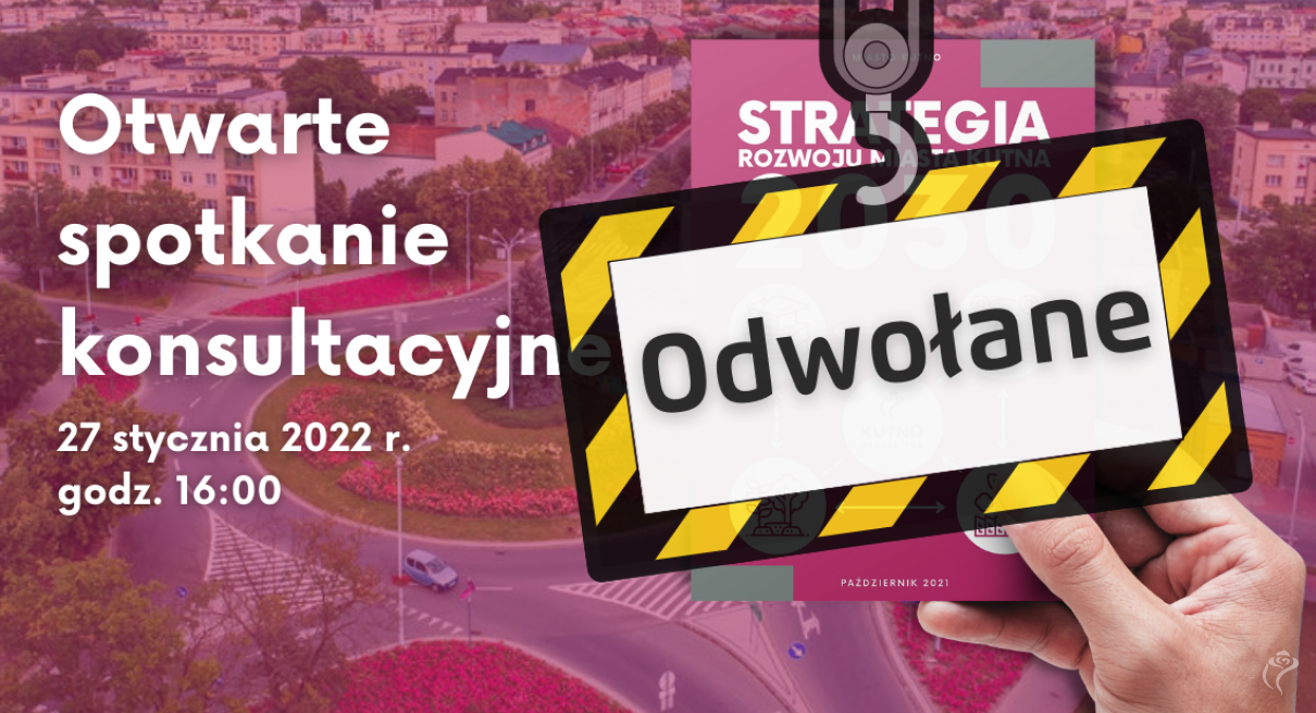Grafika dotycząca odwołania spotkania konsultacyjnego