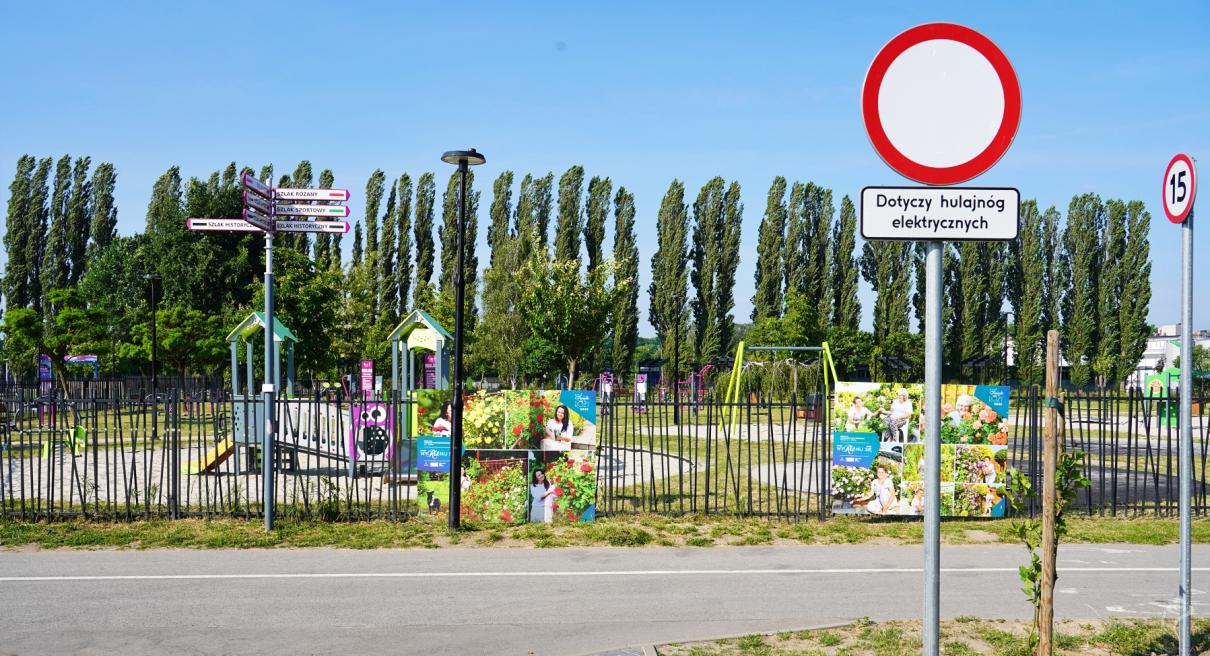 Zakaz ruchu dla hulajnóg w Parku nad Ochnią