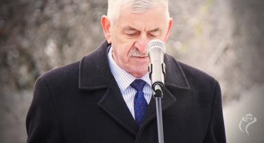 Prezydent Kutna Zbigniew Burzyński w czasie przemówienia