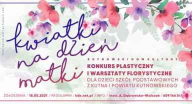Plakat konkursy Kwiatki na dzień matki