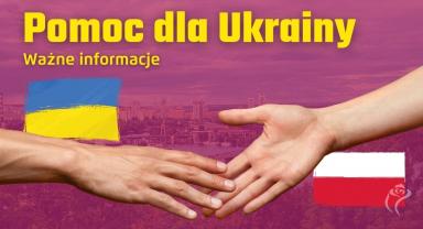 Grafika z flagą Polski i Ukrainy