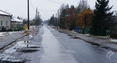 Remontowana ulica Jesienna